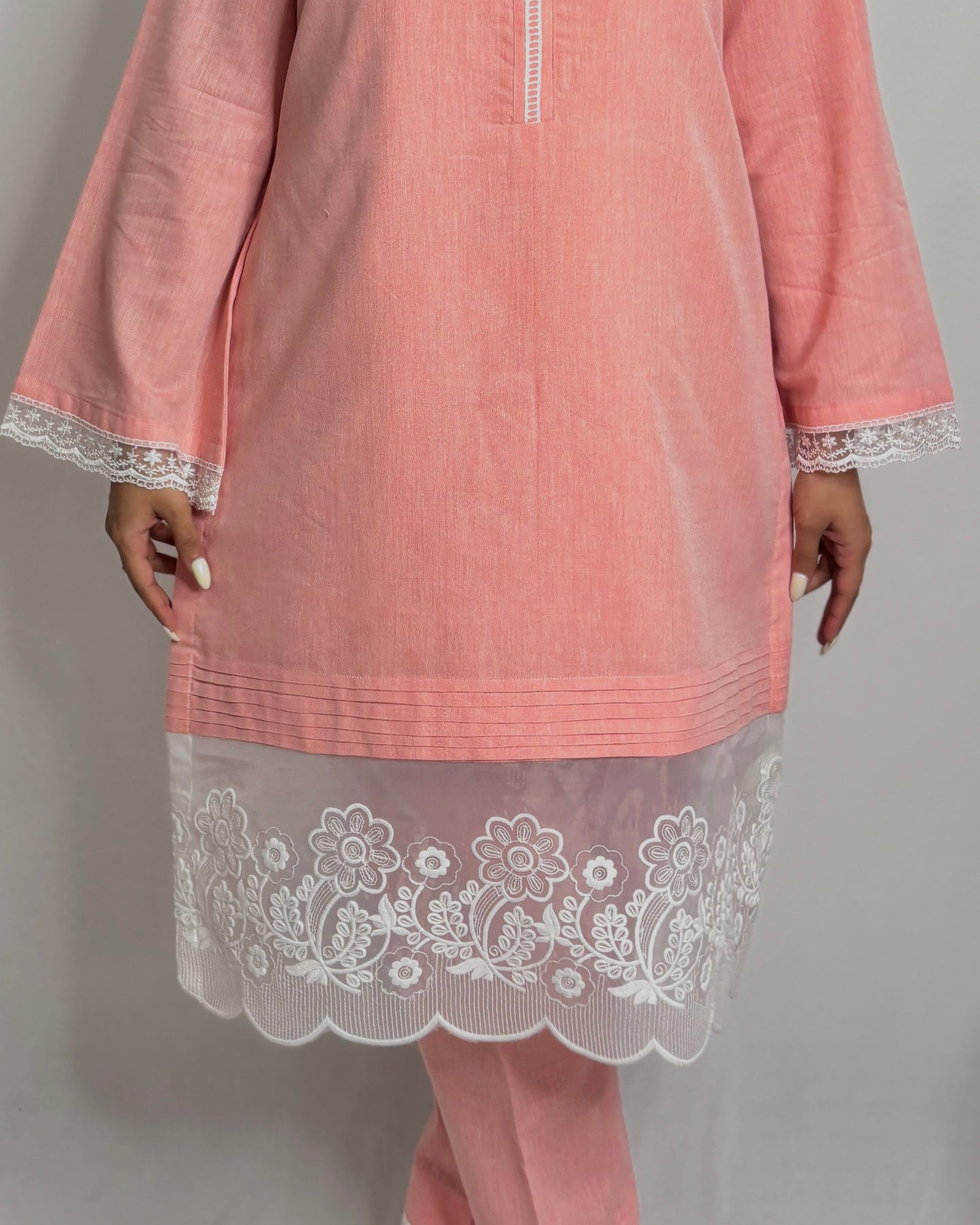 Peach lace co-ord set